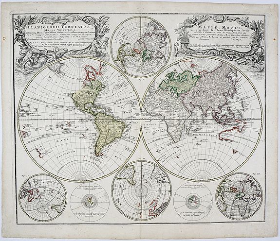 Planiglobii Terrestris Mappa Universalis Utrumqs Hemisphaerium Orient ...