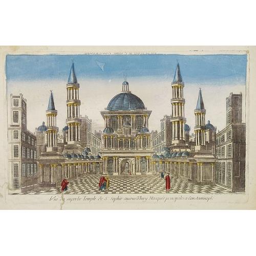 Old map image download for Vue du sperbe Temple de St.Sophie [. . .] a Constantinople.