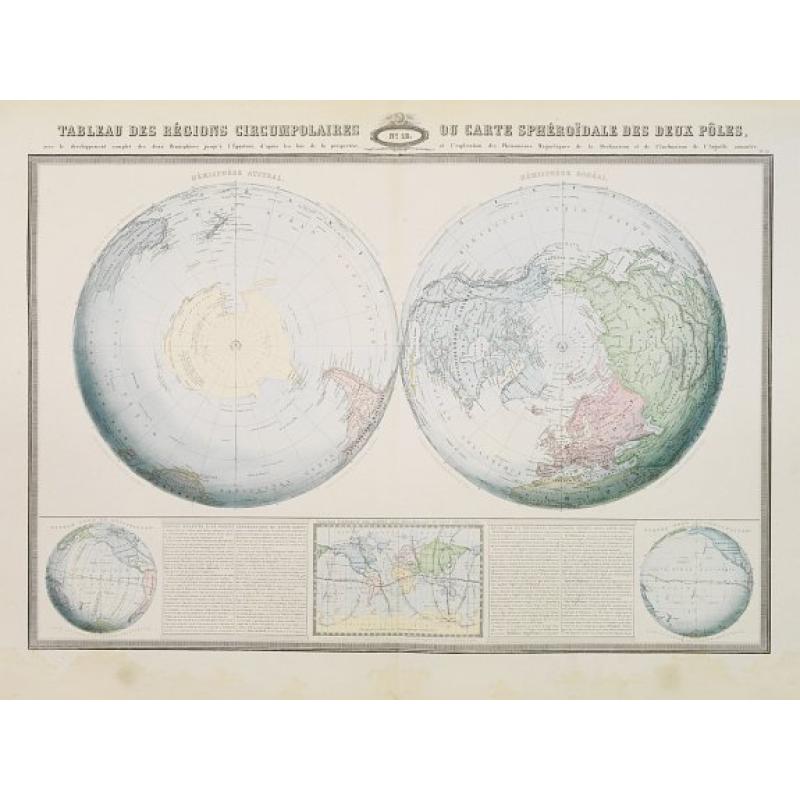 Tableau des regions circumpolaires..deux poles,..