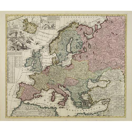 Old map image download for Europae in Tabula Geographica Delineatio. . .