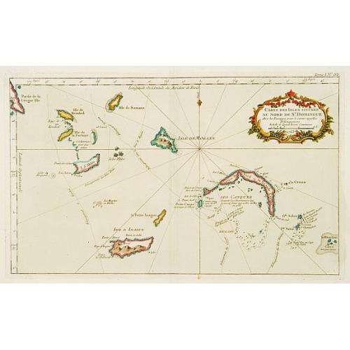 Old map image download for Carte des Isles Sittuees au Nord de St. Domingue..