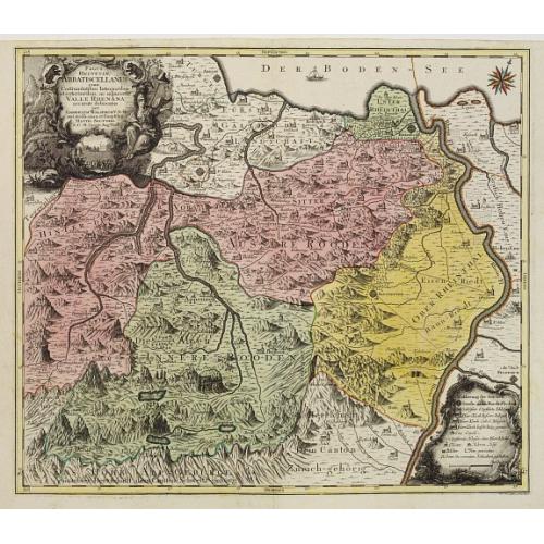 Old map image download for Pagus Helvetiae Abbatiscellanus .. Valle Rhenana..