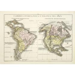 L\'America storica, fisica e politica nel 1825.