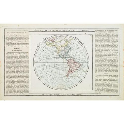 Old map image download for Hémisphére Occidental.