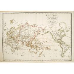 Mappe-Monde sur la projection de Mercator. . .