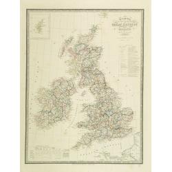 Map of the United Kingdom of Great Brittain and Ireland.