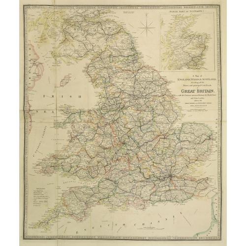 Old map image download for A Map of England, Wales & Scotland..