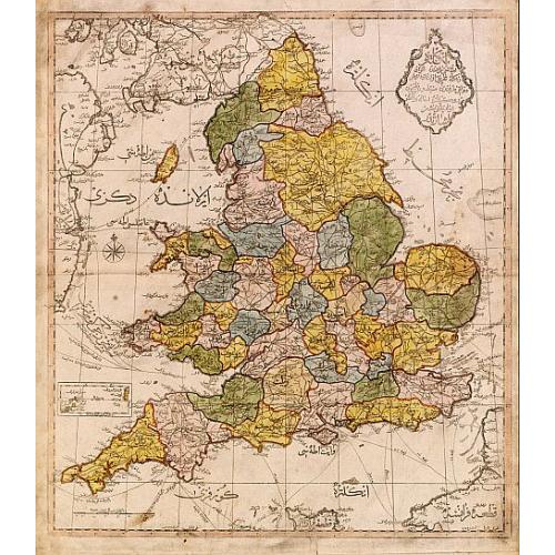 Old map image download for Map of England.