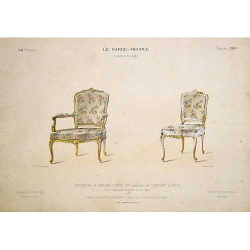 Old map image download for Fauteuil et Chaise Louis XV. . .