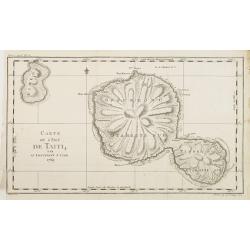 Carte de L'Isle de Taiti par Le Lieutenant J.Cook.