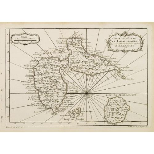 Old map image download for Carte de L'Isle de la Guadeloupe.