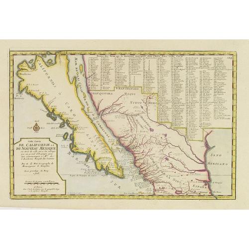 Old map image download for Cette Carte de Californie et du Nouveau Mexique.