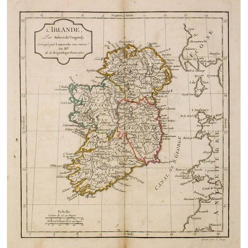 Old map image download for L'Irlande.