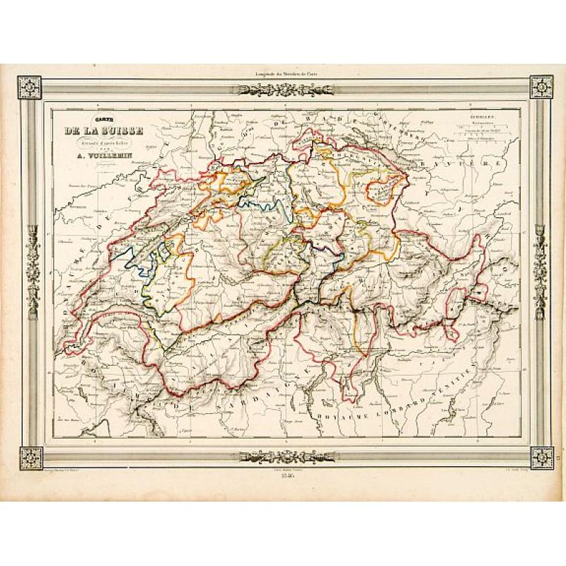 Carte de la Suisse..