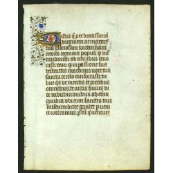 Manuscript leaf on vellum.