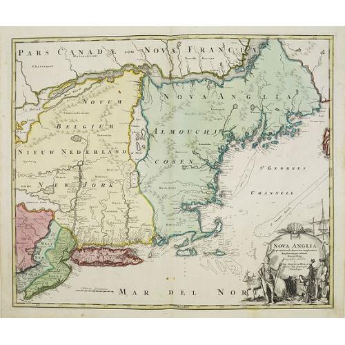 Old map image download for Nova Anglia Septentrionali Americae implantata . . .