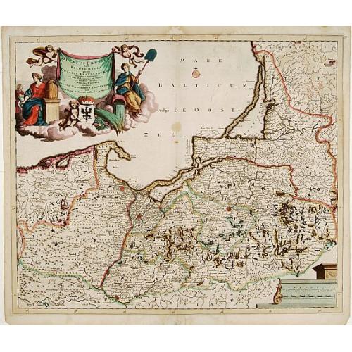 Old map image download for Ducatus Prussiae tam Polono Regiae..