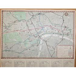 Underground Railway Map - London Transport - Issued free - No 1 - 1938. 