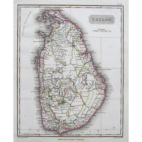 Old map image download for Ceylon.