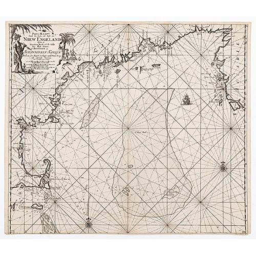 Old map image download for Pas - Kaart Vande Zee Kusten inde Boght van Niew Engeland tusschen de Staaten Hoek en C. de Sable ...