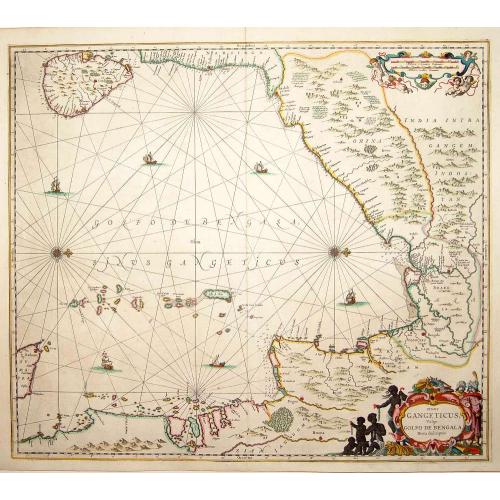 Old map image download for Sinus Gangeticus vulgo Golfo de Bengala Nova descriptio.