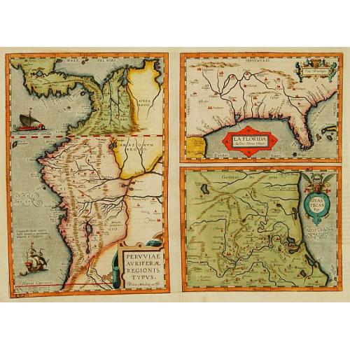 Old map image download for Peruviae Auriferae.. La Florida.. Guatecan..