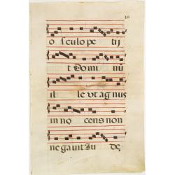 Leaf of manuscript music from an Antiphoner.