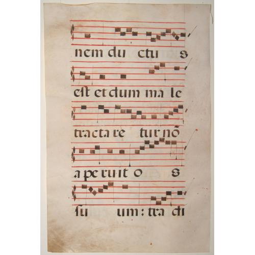 Old map image download for Leaf of manuscript music from an Antiphoner.