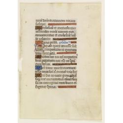 Leaf on vellum from a manuscript Book of Hours.