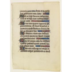 Leaf on vellum from a manuscript Book of Hours.