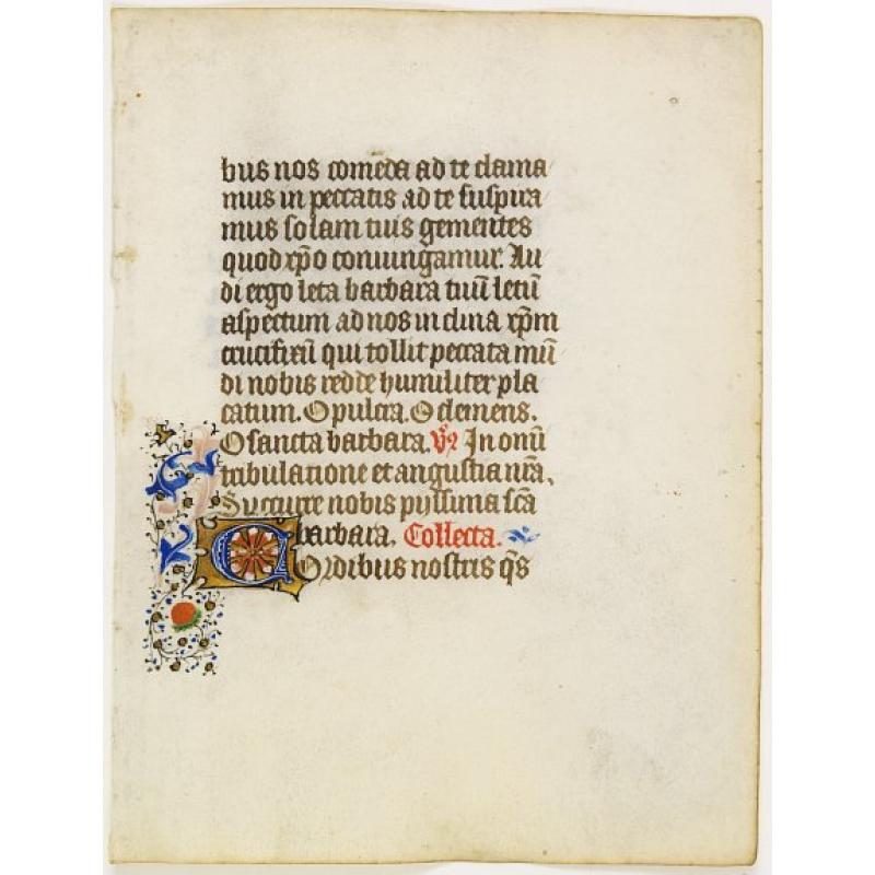 Manuscript leaf on vellum.