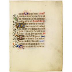 Manuscript leaf on vellum.