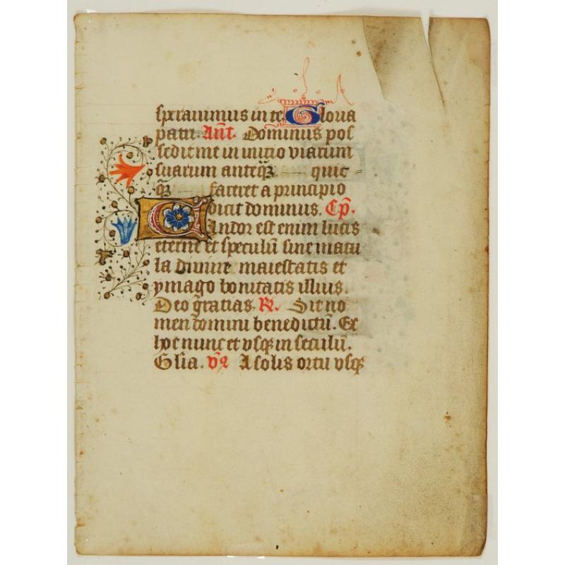 Manuscript leaf on vellum.