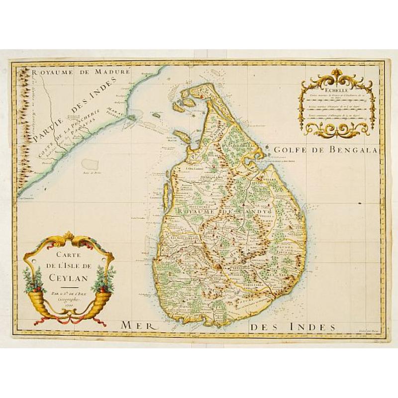 Carte de l'Isle de Ceylan..