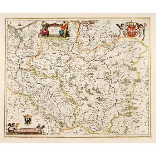 Old map image download for Polonia regnum et Silesia ducatus