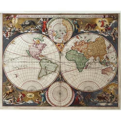 Old map image download for Novissima Totius Terrarum Orbis Tabula, Auctore Nicolao Visscher.