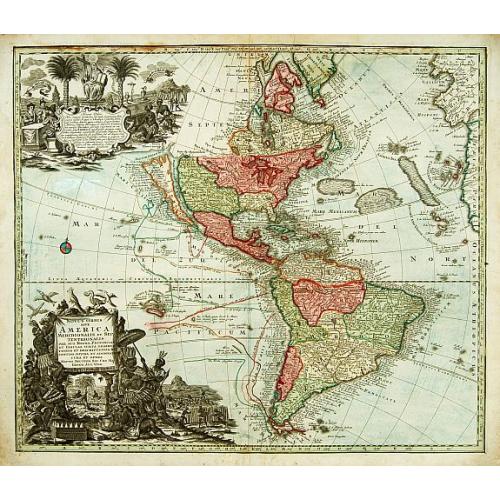 Old map image download for Novus Orbis sive America Meridionalis et Septentrionalis..