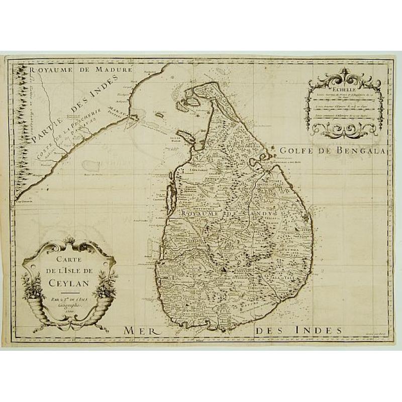 Carte de l'Isle de Ceylan..