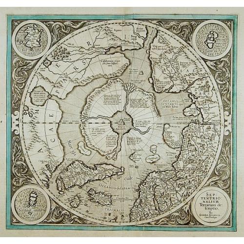 Old map image download for SEPTENTRIONALIUM Terrarum descriptio. Per Gerardum Mercatore