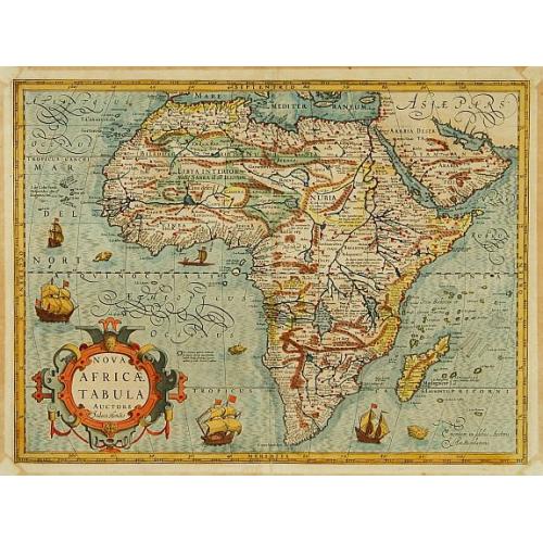 Old map image download for Nova AFRICAE TABULA Auctore Jodoco Hondio.