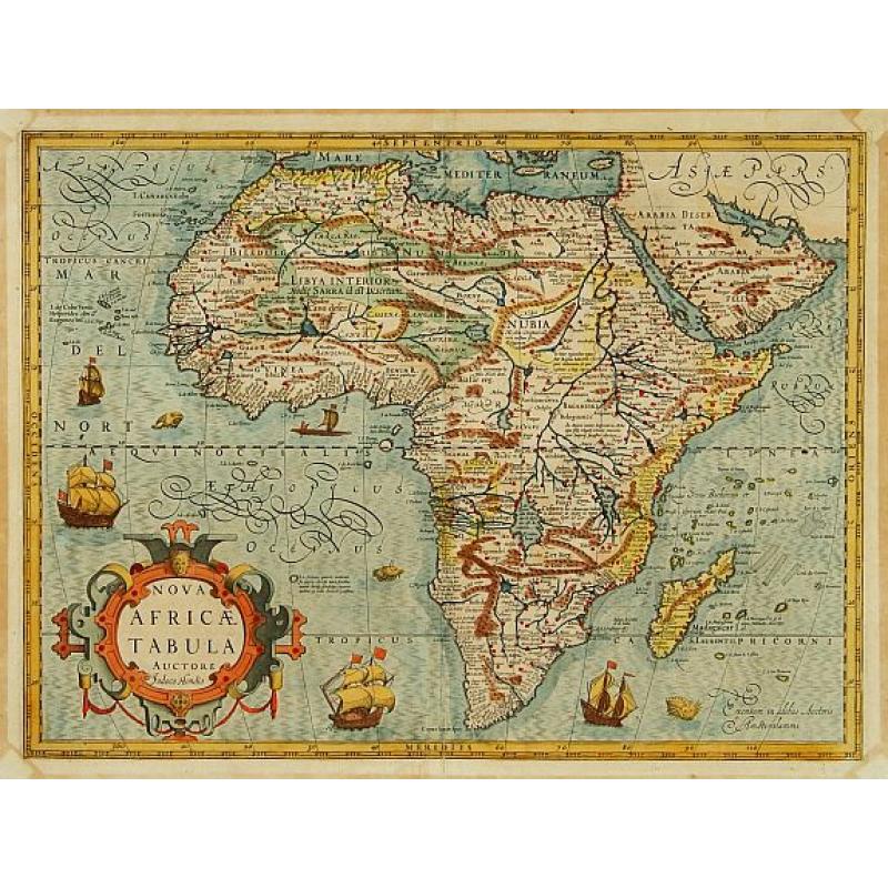 Nova AFRICAE TABULA Auctore Jodoco Hondio.