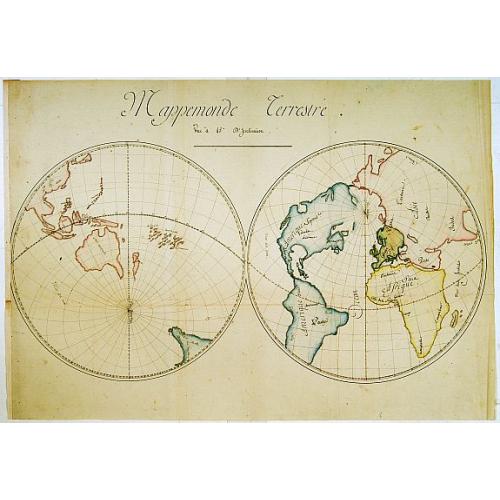 Old map image download for Mappemonde Terrestre.. [manuscript map]