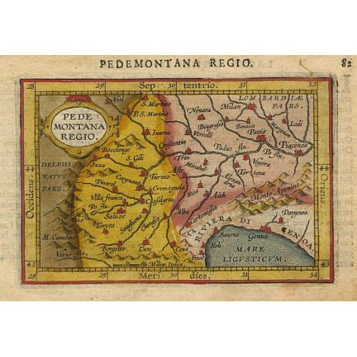 Old map image download for Pede Montana Regio.