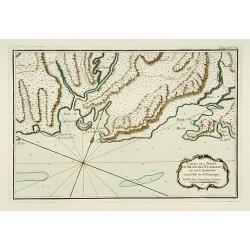 Carte des Bayes Du Mesle des Flamands et de Cavaillon dans l'Isle de St Domingue.