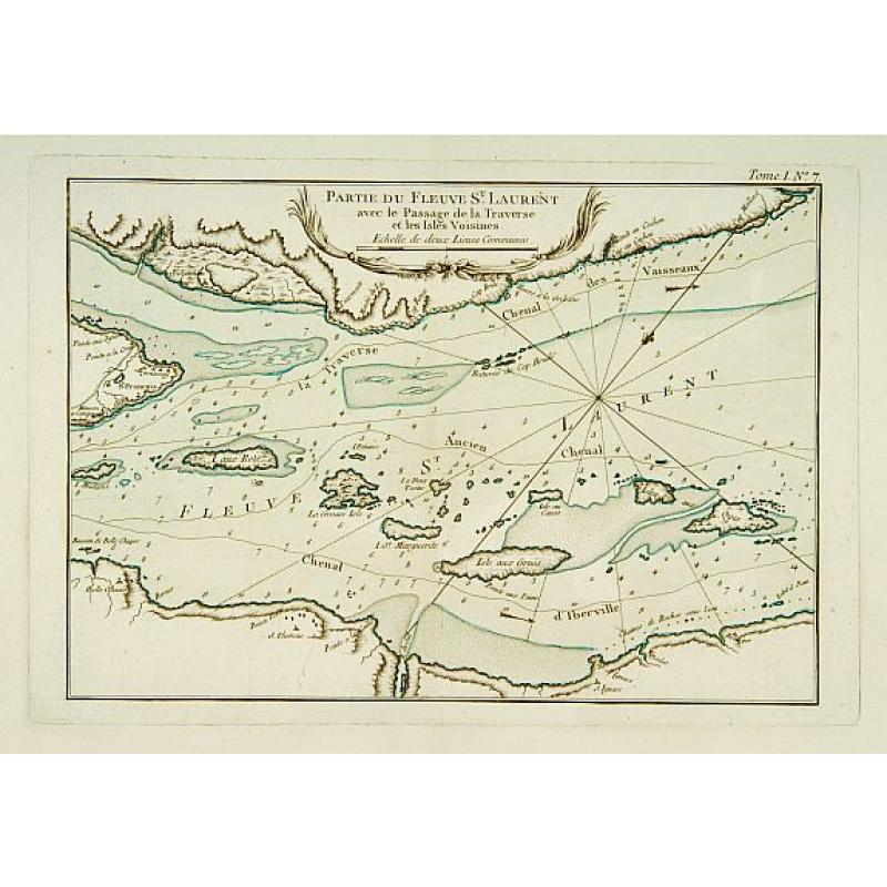 Partie du Fleuve de Saint Laurent avec le Passage de la Traverse et des Isles Voisines.