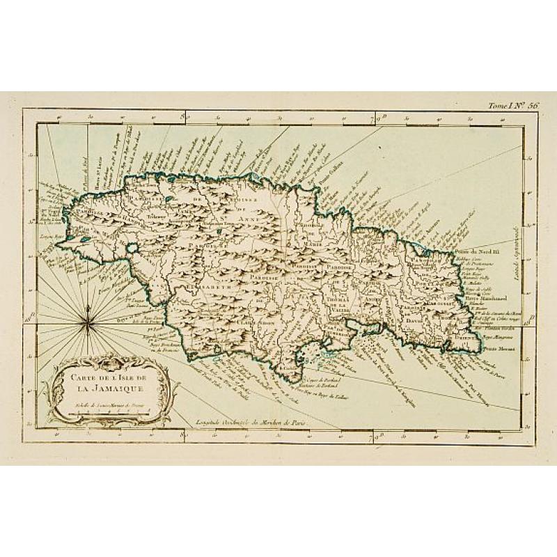 Carte de l'Isle de la Jamaïque.