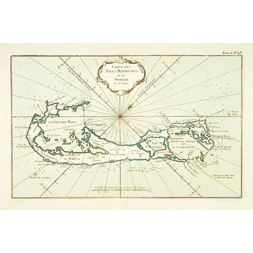 Old map image download for Carte des Isles Bermudes ou de Sommer.