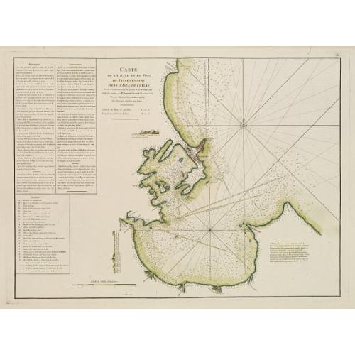 Old map image download for Carte de la Baye et du Port de Trinquemalay Dans L'Isle de Ceylan.