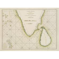 Carte Plate qui comprend l'Isle de Ceylan, une partie des Côtes de Malabar et de Coromandel.