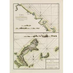 Carte d'une partie de la Côte de Cochinchine depuis l'Isle Cham-Collan jusqu'à la Rive du Roi.Plan de l'Isle Condor